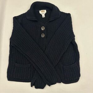 Talbots Black Button-Up Cardigan